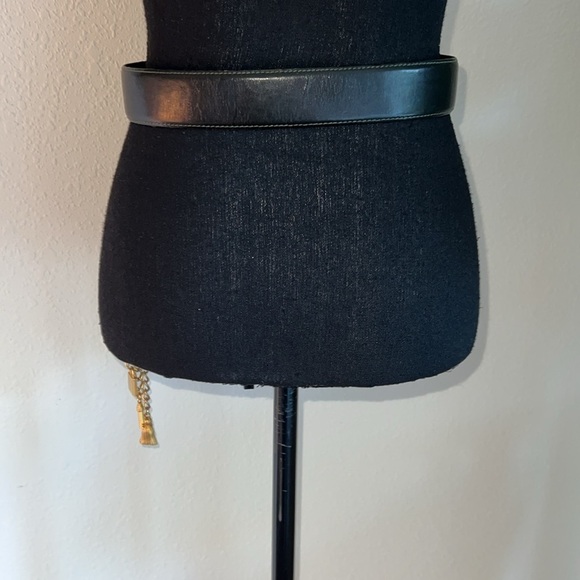ESCADA Women’s Collaboration with Avignon Black Leather Belt Gilded Gold Charms main image 13